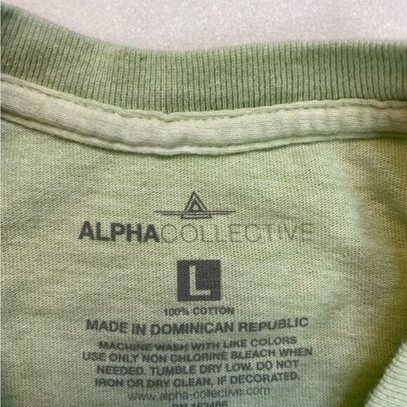 Inner Peace Graphic T-shirt Men Large Green Short Sleeve - Picture 5 of 6